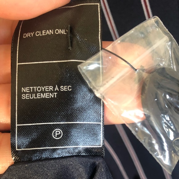 NWT BB DAKOTA Blaze It Navy Blue Striped Blazer - Picture 6 of 13